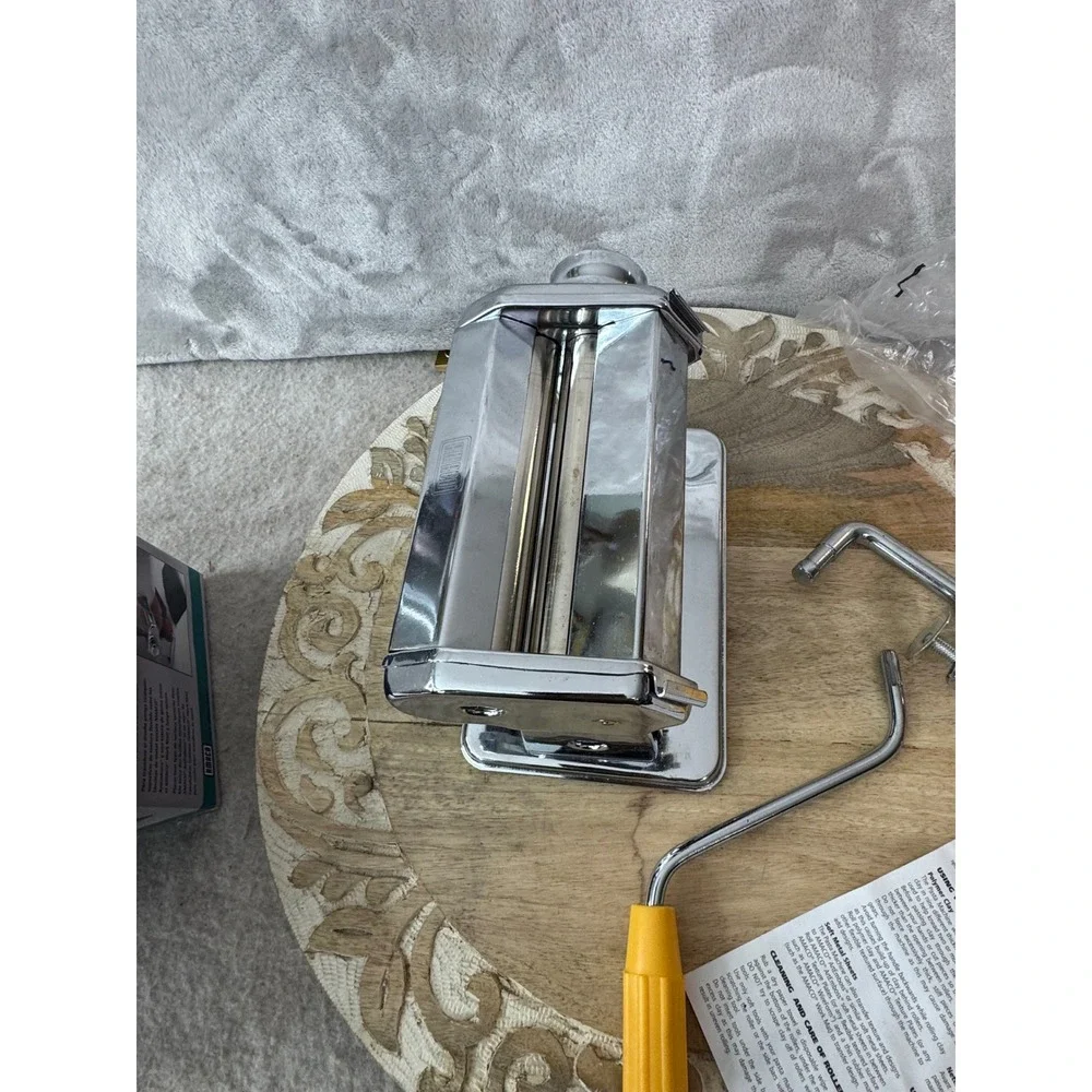 Amaco Pasta Machine 12381S for Polymer Clay and Soft Metal Sheets Silver 5.5in